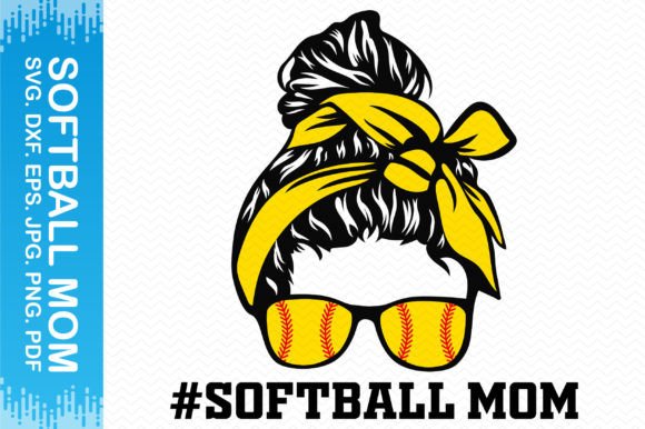 Messy Bun Softball Mom Clipart Review